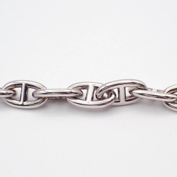 HERMES Chaine D'ancre GM Chain Bracelet Sterling Silver 12 Link Toggle 310LC541 - Picture 6 of 9